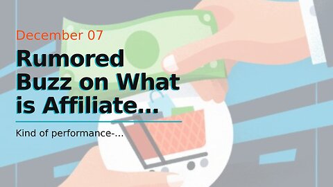 Rumored Buzz on What is Affiliate Marketing? - Definition & Information