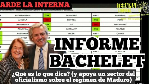 ARDE LA INTERNA | ¿Que dice el informe Bachelet? (y apoya parte del oficialismo)