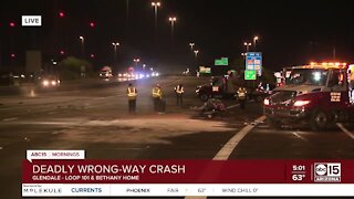 DPS investigates deadly wrong-way crash in Glendale