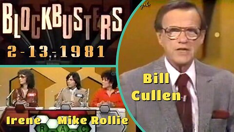 Bill Cullen | Blockbusters (2-13-1981) Irene vs. Mike & Rollie | Full Episode | Game Shows