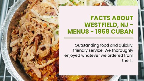 Facts About Westfield, NJ - Menus - 1958 Cuban Cuisine Uncovered
