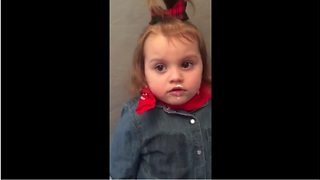 Little girl steals chocolate, blames baby sister