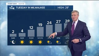 Wind chills Tuesday morning near -10