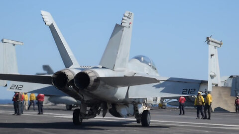 USS Gerald R. Ford sails under NATO command during Neptune Strike (BROLL)