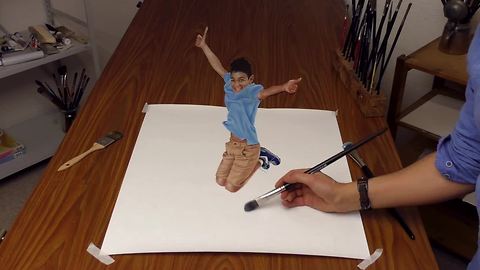 Amazing 3D trick art drawing will blow your mind!