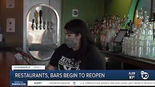 San Diego bars, restaurants begin to reopen