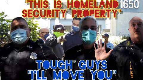 "This Is Homeland Security Property". Tough Guys Get Put In Check. St. Petersburg Florida.