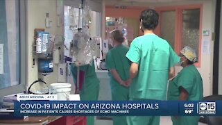 COVID cases continue to cause shortages of ECMO machines in Arizona