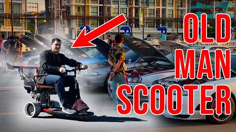 Taking my 212cc Mobility Scooter to a Car Meet