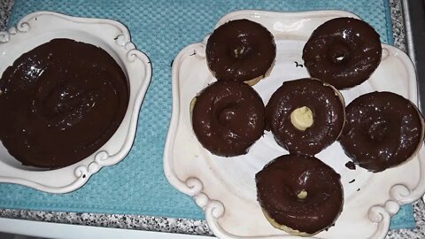 Making of Vegan Sugar-free Chocolate Glazed Donuts =)