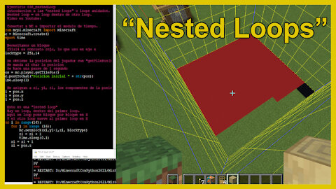 Coding Con Minecraft 2021 - 017 - Nested Loops