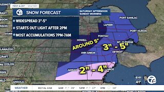 Metro Detroit Forecast: Winter Weather Advisory; accumulating snow beginning late Saturday