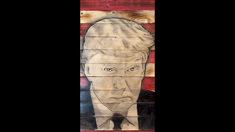 Trump custom wooden flag