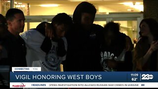 Vigil held by the community honors the West boys