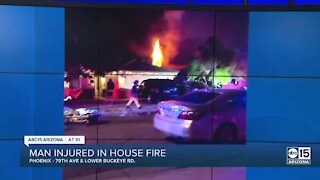 Man hospitalized after house fire near 75th Avenue and Lower Buckeye
