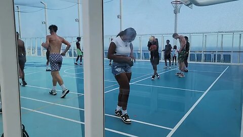 Wonder of the Sea Deck 16 zip line basketball tennis #royalcaribbeancruise #cruise #cruiseship