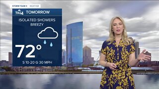 Scattered showers, isolated t-showers overnight