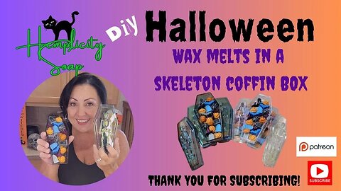 DIY Halloween Wax Melts in Skeleton Coffins from Dollar Tree. Absolutely Adorable.