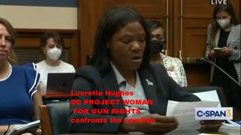 Lucretia Hughes DC PROJECT WOMAN FOR GUN RIGHTS confronts the comitee