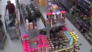 RAW VIDEO: Sarasota man caught on surveillance video looking up skirts at Walmart