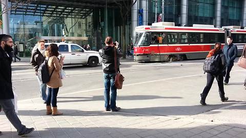 Streetcar collided with garbage truck aftermath