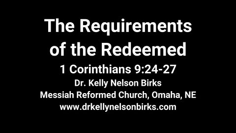 The Requirements of the Redeemed, 1 Corinthians 9:24-27