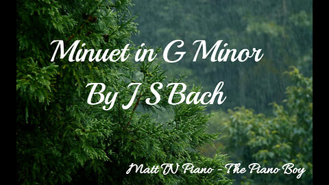 Minuet in G Minor By J S Bach