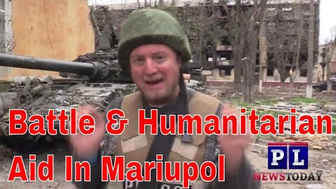 Russian Soldiers In Battle And Giving Humanitarian Aid In Mariupol