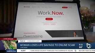 Woman loses life savings to online scam