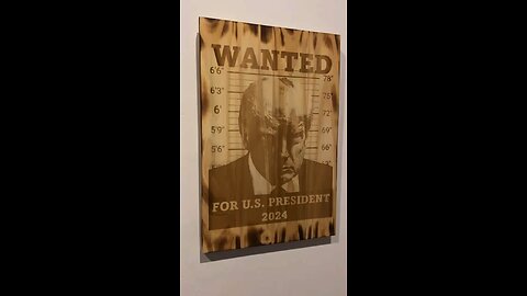 Trump Wanted For President Wooden Poster