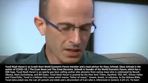 Yuval Noah Harari | "Free Will Has Always Been a Myth. This Was the Moment When Surveillance Started Going Under the Skin." - Yuval Noah Harari (Klaus Schwab Advisor Praised by Obama, Zuckerberg, Gates, Stanford, Harvard, MIT, TEDTalks..."