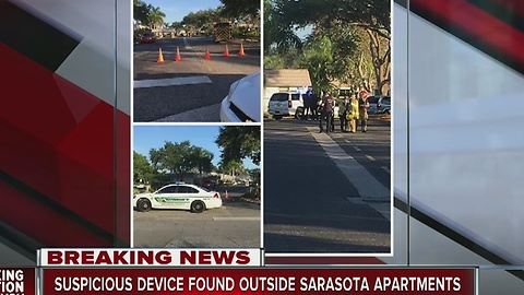 Suspicious device found outside of clubhouse at Sarasota apartment complex