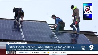 New solar canopy powering UArizona campus