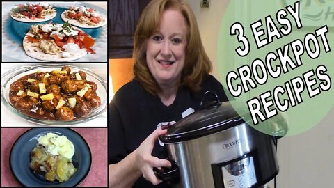 3 EASY CROCKPOT RECIPES USING ONLY 3 INGREDIENTS | COOK WITH ME