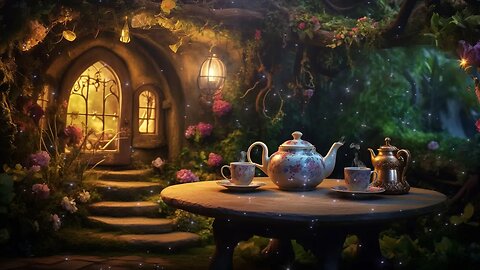 Fairy Tea Party Ambience | Cricket Sounds, Bird Sounds, Tea Sounds, & Fairy Dust Sounds 🧚