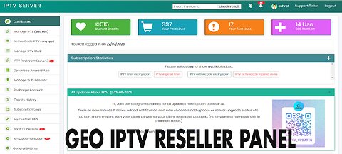 How To Use Geo IPTV Reseller Panel - Geo IPTV Reseller Panel Video Guide