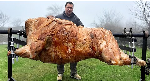 Roasting a Huge Bull on a Steel Spit! The BestMeat cooking | Beef cooking | cooking video |