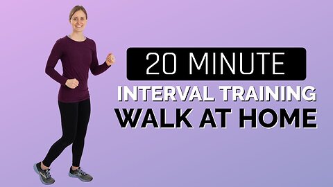 20 Minute Interval Training Walk At Home- Workout with Jordan