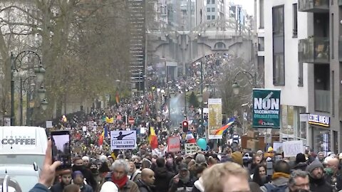 Thousands gathered in Belgium