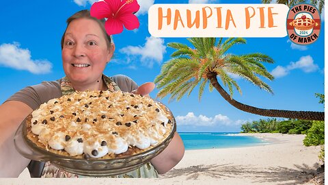 Hawaiian Treat - Haupia Pie - #PiesOfMarch