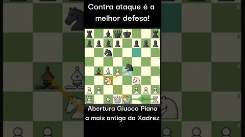 CONTRA ATAQUE É A MELHOR DEFESA NA GIUOCO PIANO #shorts #xadrez #chess #ajedrez #echecs