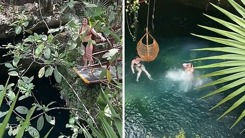 POV: You ask your boyfriend to record you jumping into a cenote