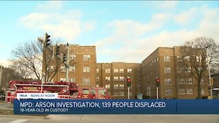 MPD: Arson investigation, nearly 140 people displaced