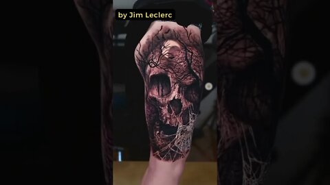 Stunning Tattoo by Jim Leclerc #shorts #tattoos #inked #youtubeshorts
