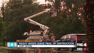 High winds cause damage in Fort Myers neighborhood