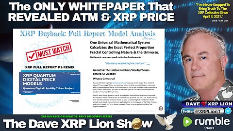 DAVE XRP LION: NEW EBS QFS XRP BUYBACK WHITEPAPER-JUNE 1ST– CONFIRMS $1MILLION [$]-TRUMP NEWS