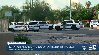 PD: Man with samurai sword shot, killed by Phoenix police