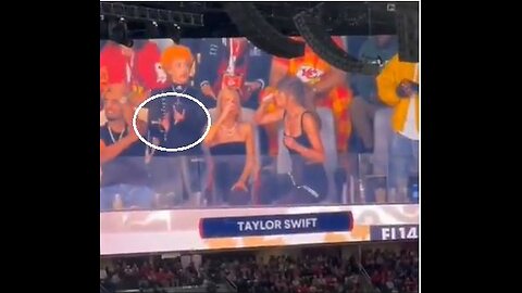 Taylor Swift being an alcoholic while Ice Spice throws up some demonic and Satanic hand gestures.