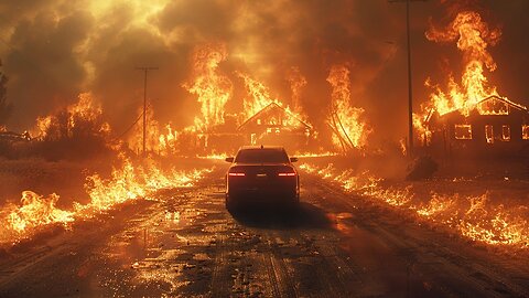 USA now! Houses and cars are burning! Largest wildfire in Texas