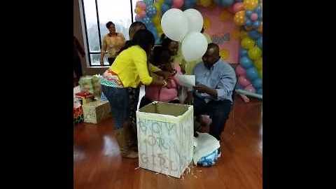 Expectant Parents Tear Up During Gender Reveal Party